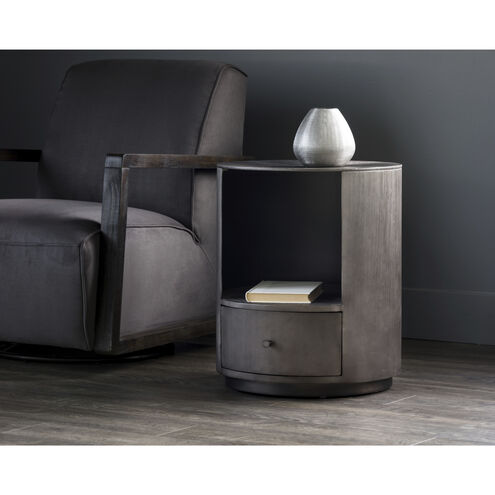 Siena 23 X 19 inch Gunmetal Night Stand